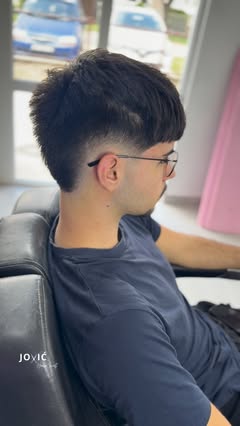 Burst fade, čist bočni profil — Studio Jović